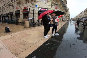 A rainy day in Bordeaux, France
