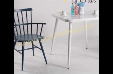 French Style Aluminum Tables  Outdoor Dining Room Table -714DT-ALU-SQ75