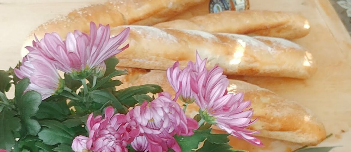 Crusty French Baguette Recipe الباݣيط أو الخبز الفرنسي بطريقة سهلة Crusty French Baguette Recipe الباݣيط أو الخبز الفرنسي بطريقة سهلة