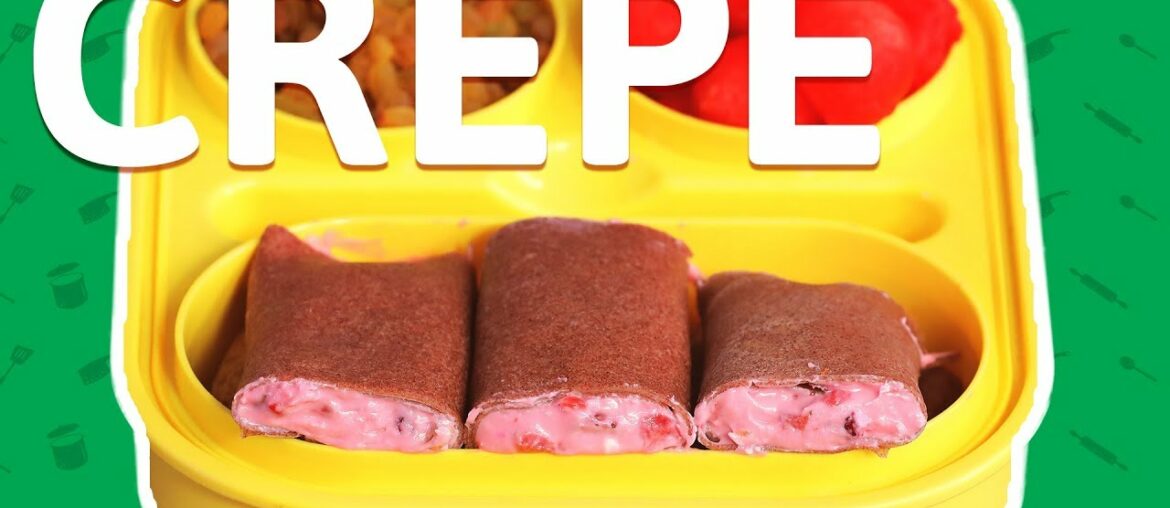 Fruit 'n' Cream Crepes Recipe - French Style Crepes Recipe At Home - Tiffin Box Recipe For Kids