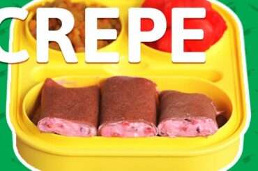 Fruit 'n' Cream Crepes Recipe - French Style Crepes Recipe At Home - Tiffin Box Recipe For Kids