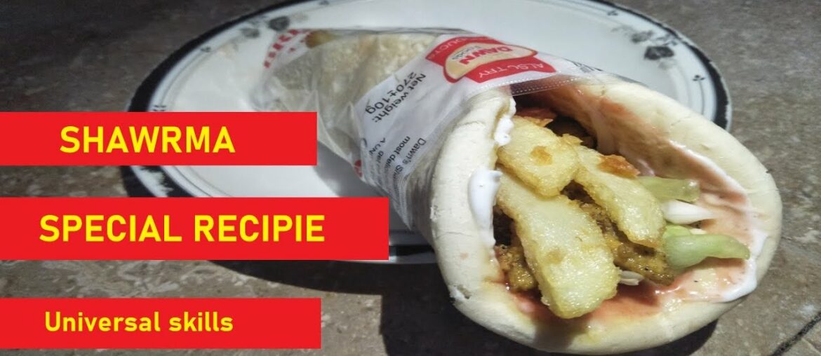 Chicken Shawarma with French Fries Recipe I Homemade Recipe