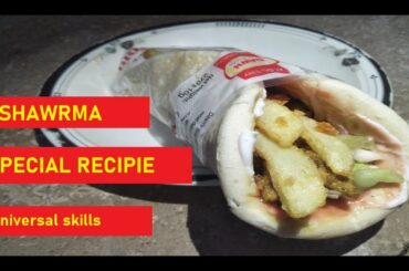 Chicken Shawarma with French Fries Recipe I Homemade Recipe
