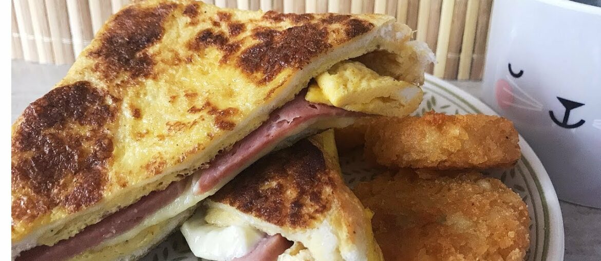 French Toast Omelette Sandwich / Lockdown Breakfast recipe Idea
