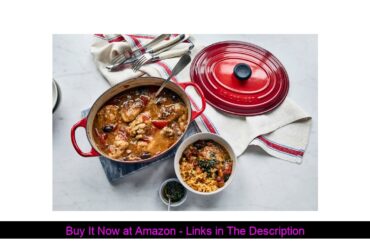 ☑️ Le Creuset LS2502-3367 Signature Enameled Cast Iron Oval French (Dutch) Oven, 8 quart, Cerise