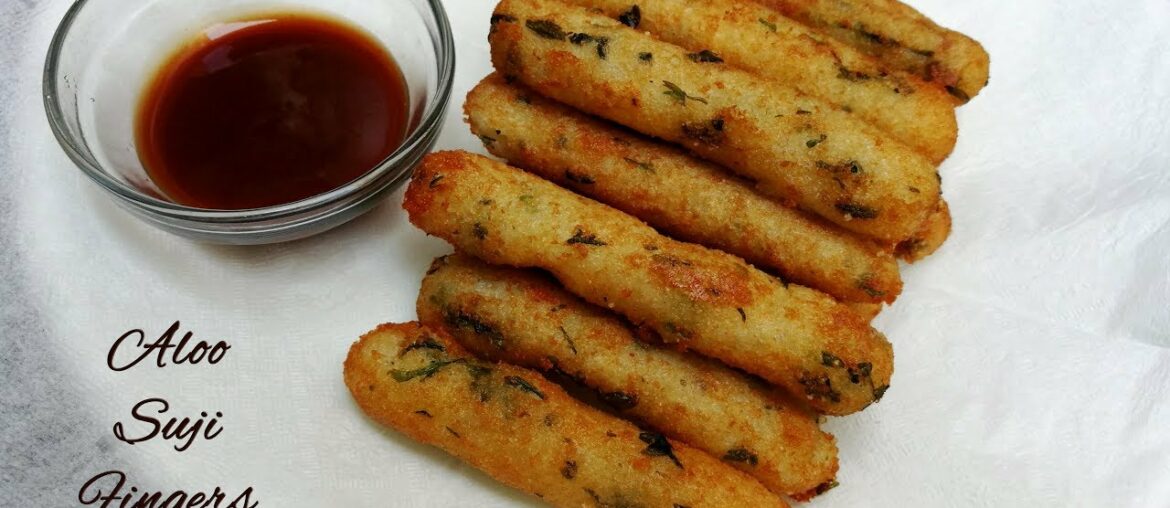 Aloo Suji Crispy Fingers Recipe (आलू सूजी फिंगर्स) ||  Crispy Potato Fingers