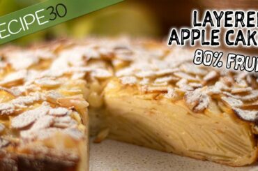 Layered apple cake or invisible cake
