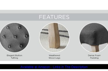 ☀️ Modway Array French Vintage Tufted Upholstered Fabric Four Dining Chairs in Light Gray