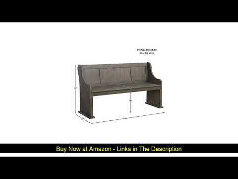 ▶️ Homelegance Toulon 62 Church Pews Dining Bench, Glaze Oak ▶️ Homelegance Toulon 62 Church Pews Dining Bench, Glaze Oak