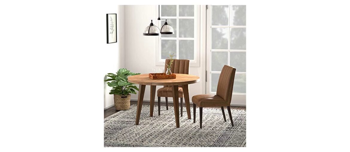 ✨ Stone & Beam Channel-Back Leather Dining Chairs, 40H, Cognac, Set of 2 ✨ Stone & Beam Channel-Back Leather Dining Chairs, 40H, Cognac, Set of 2