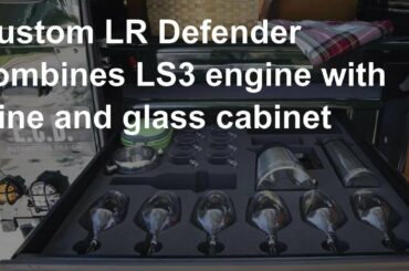 Custom LR Defender combines LS3 engine with wine and glass cabinet