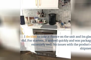 Antarctic Star Wine Cooler Beverage Refrigerator Fridge 18 Bottles 12" Single Zone Built-in Fre...