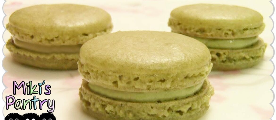 GREEN TEA MATCHA FRENCH MACARONS RECIPE, HOW TO MAKE MACARONS, DIY EASY