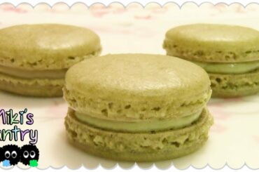 GREEN TEA MATCHA FRENCH MACARONS RECIPE, HOW TO MAKE MACARONS, DIY EASY
