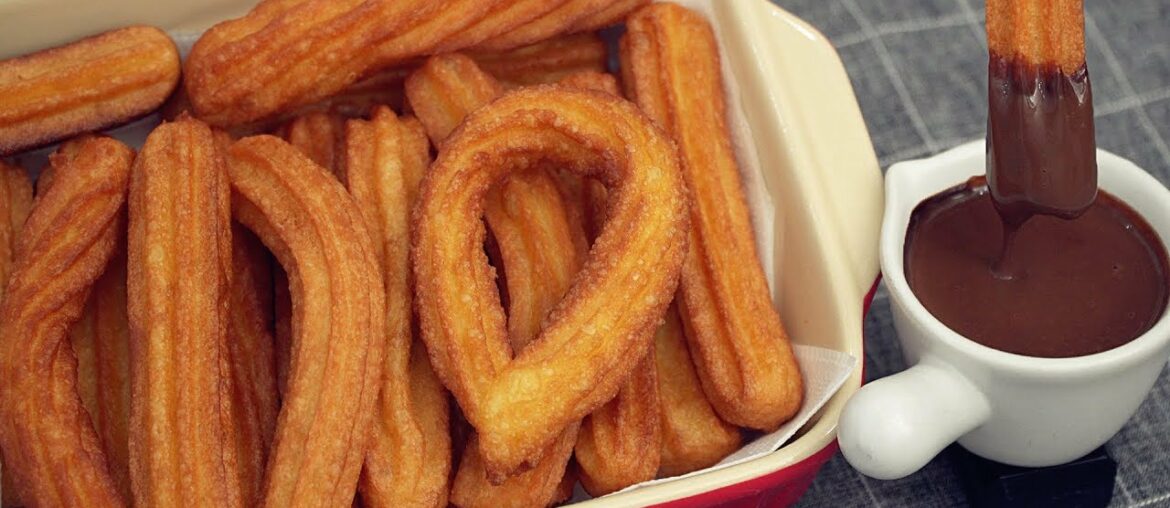 Churros & Hot Chocolate Recipe [No Oven]
