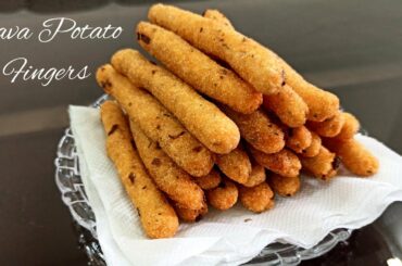 Rava Potato Fingers | Rava Fingers Recipe |   Rava French Fries