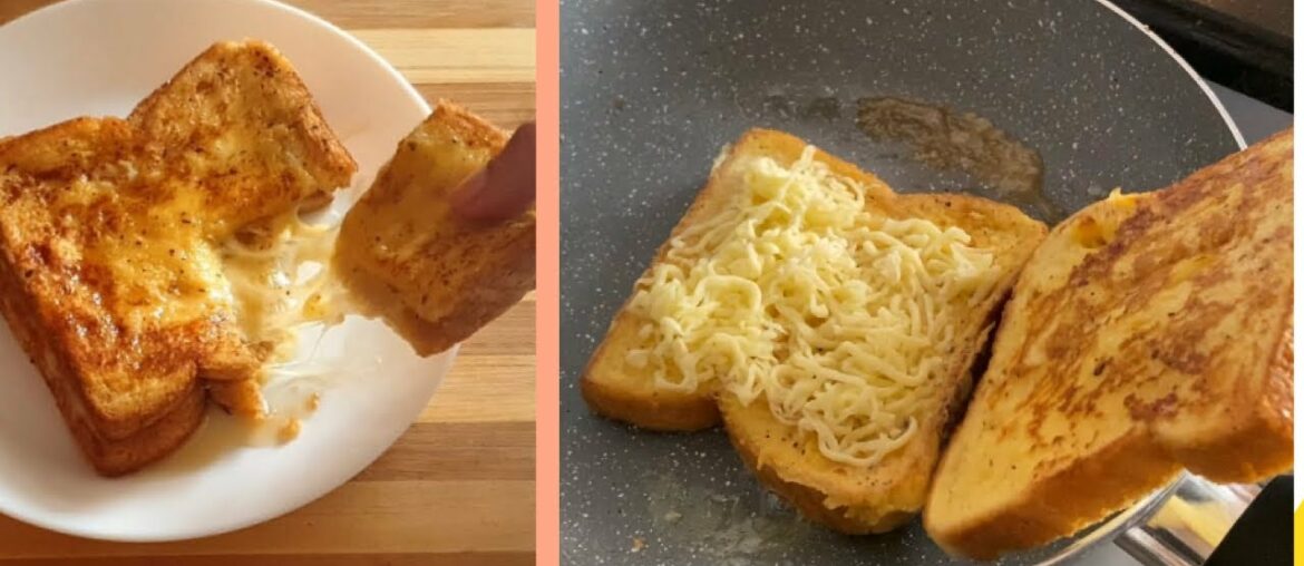 Making Easy 2 Minutes Cheesy French Toast | 2 Minutes Breakfast Recipe | Easy & Quick French Toast Making Easy 2 Minutes Cheesy French Toast | 2 Minutes Breakfast Recipe | Easy & Quick French Toast