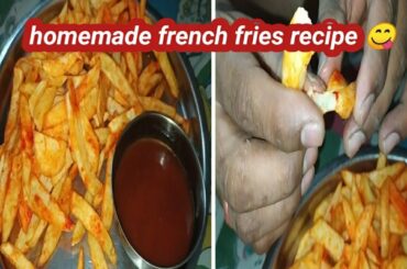 How to make crispy french fries recipe.  Homemade parfect french fries