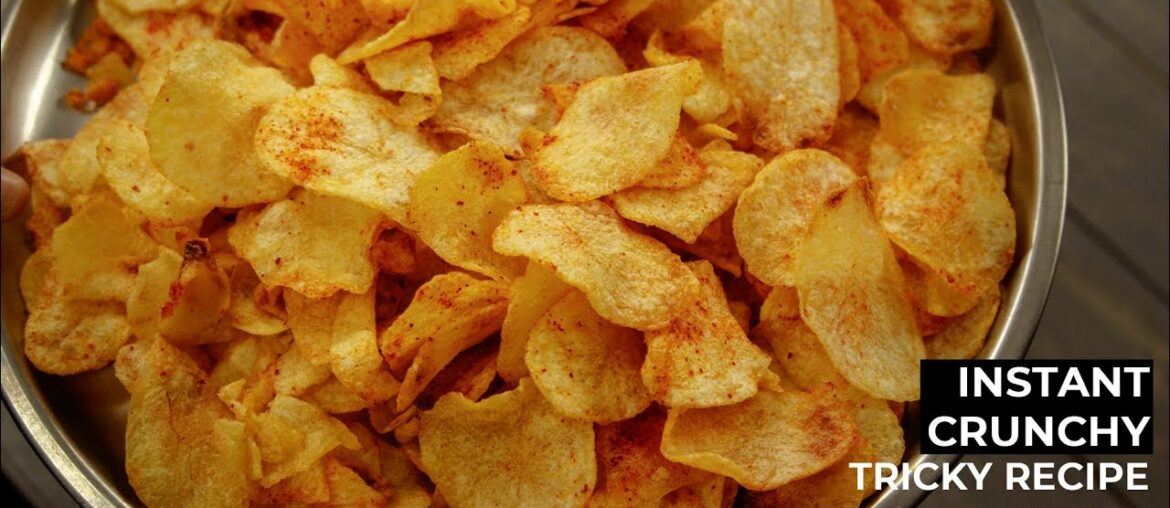 Potato Chips Recipe – Crunchy Instant Hot Wafers / Aloo Lays – CookingShooking Potato Chips Recipe - Crunchy Instant Hot Wafers / Aloo Lays - CookingShooking