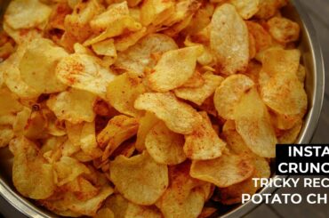Potato Chips Recipe - Crunchy Instant Hot Wafers / Aloo Lays - CookingShooking