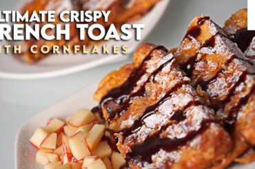 Ultimate Crispy French Toast with cornflakes  |  Delicious French Toast recipe | Droolsss