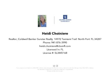 2840 Athena Terrace, North Port, FL Presented by Heidi Choiniere.