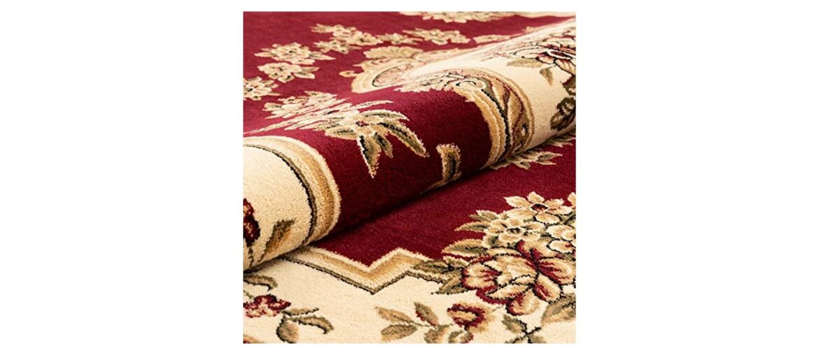 ☘️ Pastoral Medallion Red French European Formal Traditional 8×11 8×10 (710 x 106 Area Rug Easy to ☘️ Pastoral Medallion Red French European Formal Traditional 8x11 8x10 (710 x 106 Area Rug Easy to
