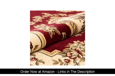 ☘️ Pastoral Medallion Red French European Formal Traditional 8x11 8x10 (710 x 106 Area Rug Easy to