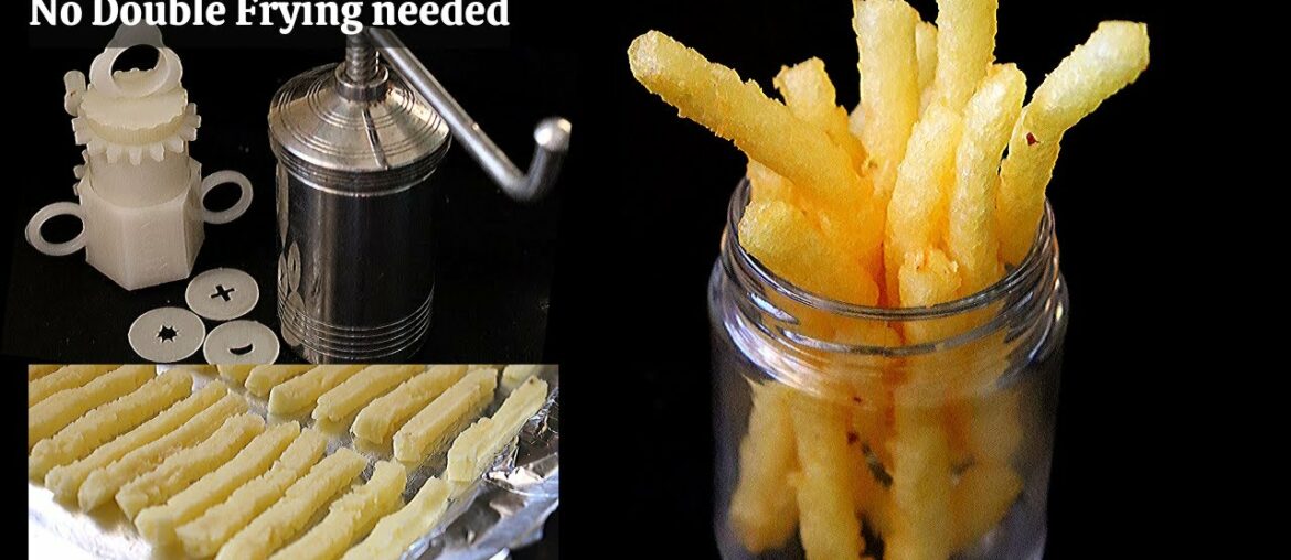 French fries recipe | Fry just for 1 min (Indian Version)| Homemade crispy fries using Sev maker
