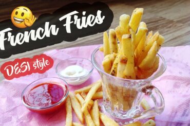 DESI style FRENCH FRIES | Restaurant Style Easy Homemade Crispy French Fry Recipe