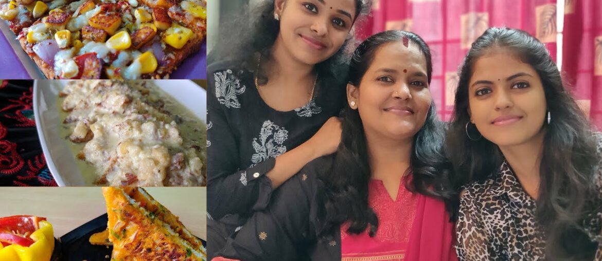 Cooking vlogs in Tamil | Bread recipes | shahi tukda recipe | veg french toast | bread pizza