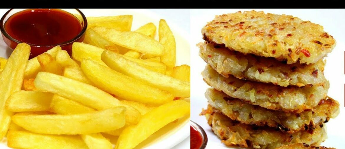 फटाफट वाली फ्रेंच फ्राइज और हैशब्राउन की सबसे आसान रेसिपी  | French Fries | Hash browns | Kabita