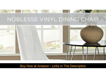 ❄️ Modway Noblesse Modern Tufted Faux Leather Upholstered Four Kitchen and Dining Room Chairs in Bl