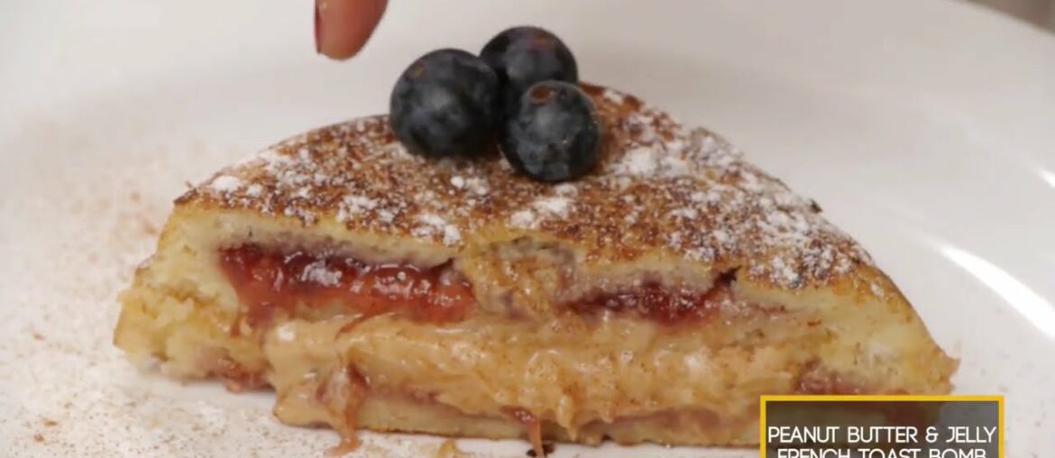 Peanut Butter & Jelly French Toast Bomb | GIF Breakfast Recipes