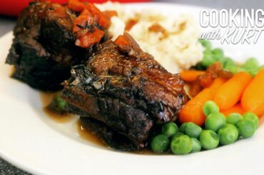 French-Style Braised Beef Short Ribs - in Carrots, Celery, Thyme and Wine! | Cooking with Kurt
