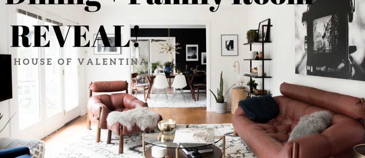 Modern Cozy Mid Century Mod Family & Dining Room MAKEOVER | Scandinavian Inspired Modern Cozy Mid Century Mod Family & Dining Room MAKEOVER | Scandinavian Inspired