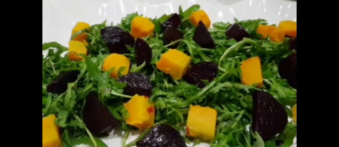 Making Rockets salad, Roasted beetroot, Squash, and a drizzle of balsamic reduction. Making Rockets salad, Roasted beetroot, Squash, and a drizzle of balsamic reduction.