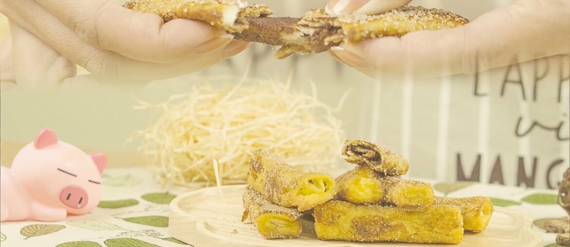 How To Make Nutella French Toast Roll-ups | French Toast Recipe | ASMR | Baking Home