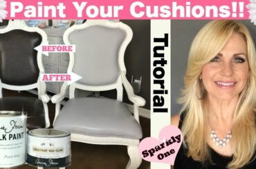 Annie Sloan Chalk Paint Tutorial - Painting Vinyl Seats for Dining Room Chairs