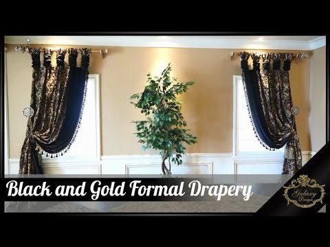 Black And Gold Format Drapery for Dining Room | Galaxy Design Video #178 Black And Gold Format Drapery for Dining Room | Galaxy Design Video #178