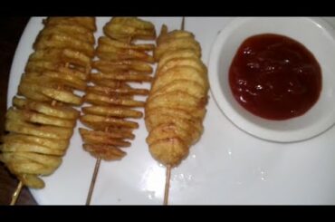 Potato Spiral French Fries - Tornado Potato Fries Recipe- How to make Tornado potato Fries Homemade