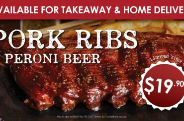 ⭐Tasty Pork Ribs + Peroni Beer ⭐