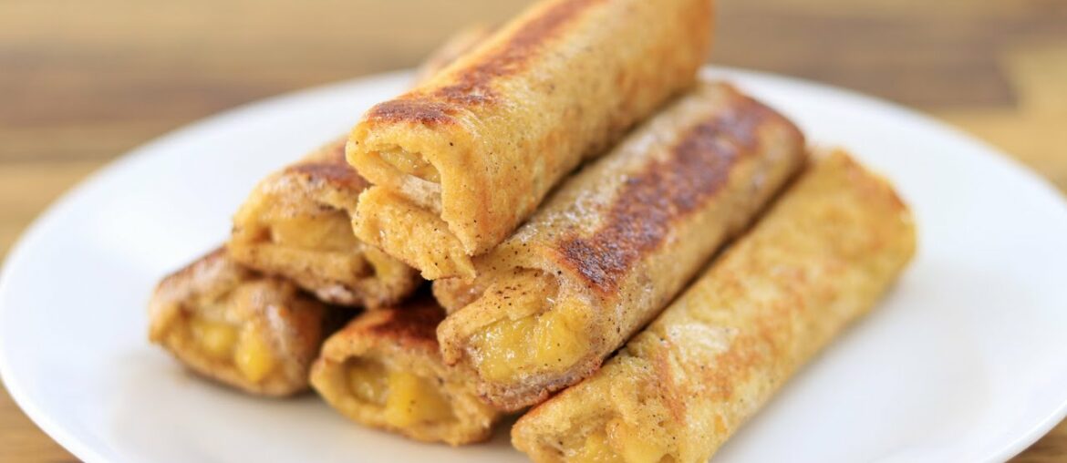 Banana Bread Toast Recipe | Banana French Toast Roll-Ups