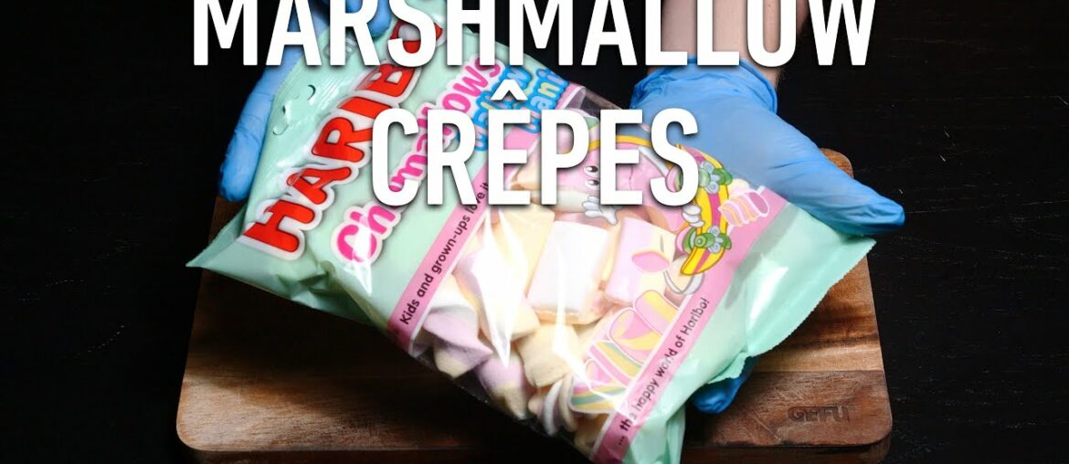MARSHMALLOW Crepe | How To Make Sweet French Crepes With Marshmallow Recipe | ASMR MARSHMALLOW Crepe | How To Make Sweet French Crepes With Marshmallow Recipe | ASMR