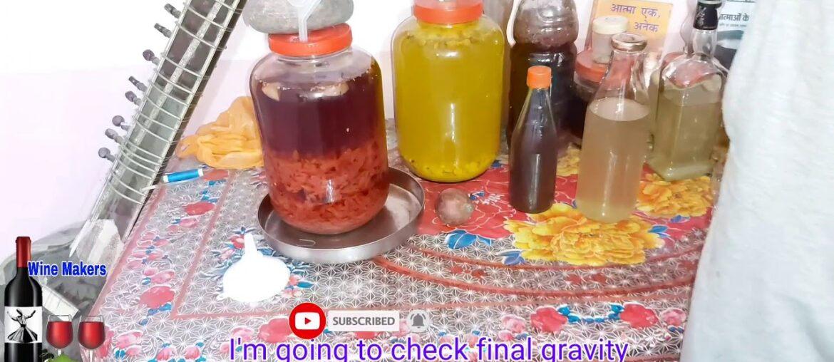 Watermelon Wine final gravity chaking. Desi Shrab & food recipes