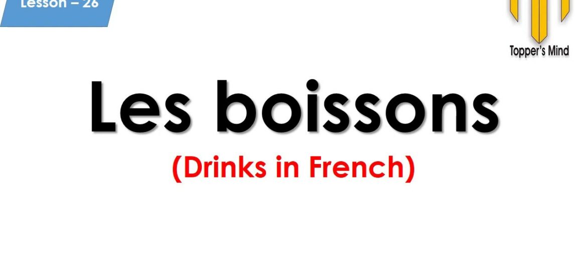 Drinks in French | List of drinking items in french