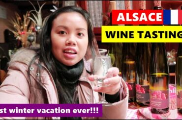 WINE TASTING IN ALSACE, FRANCE - Winter Adventure Day 2 Part 2 (Travel vlog 29)