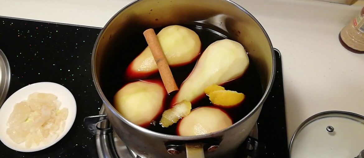 French style red wine Braised pear 紅酒燴啤李