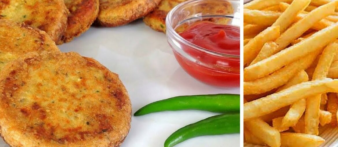 Chicken Shami Kabab Recipe |  French fries Recipe | Homemade crispy fries recipe (Taste Of Royal )