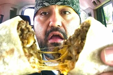 EATING A BURRITO WITH FRENCH FRIES IN IT | CALIFORNIA BURRITO EATING SHOW